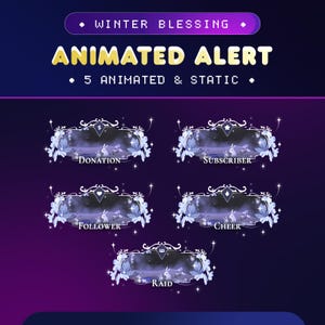 Winter Blessing Animated Stream Alert Package for Twitch, Kick and Youtube/Snowfall Stream Alert/Winter Twitch Alert/Notification for Twitch