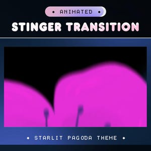 Starlit Pagoda Stinger Transition for Twitch YouTube Kick/Sakura Cherry Blossom/Japanese Theme/Aesthetic Package/Vtuber Layout/Flower Pink