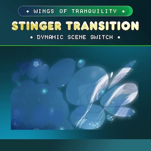 Wings of Tranquillity Animated Stinger Transition for Twitch/Beautiful Wings Transition for OBS Studio/Aesthetic Winter Atmosphere Stinger