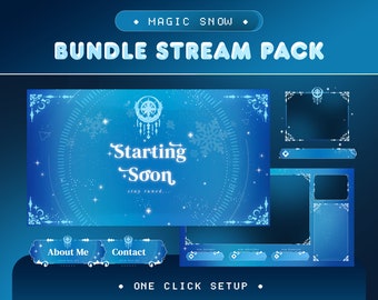 Fantasy Snow Stream Pack | Animated Winter Scenery Overlays (Twitch, YouTube, OBS)