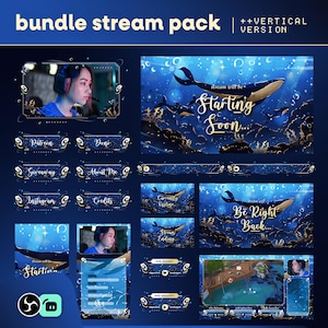 Animated Wonderland Sea Stream Overlay: Deep Blue Ocean for TikTok, Twitch and OBS/Streamlabs
