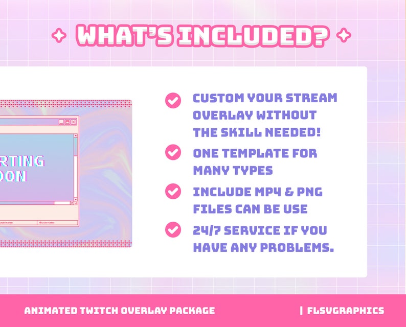 Animated Canva Twitch Overlay Template MS Paint Overlay Etsy Canada
