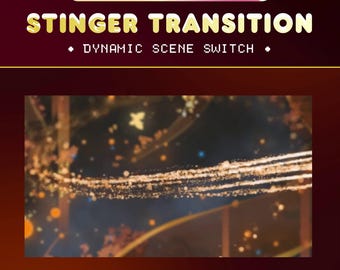 Overgang gouden mijmering Stinger voor twitch/vlinder-overgang voor OBS Studio/vlinders fladderen achtergrond/esthetische twitch-overgang