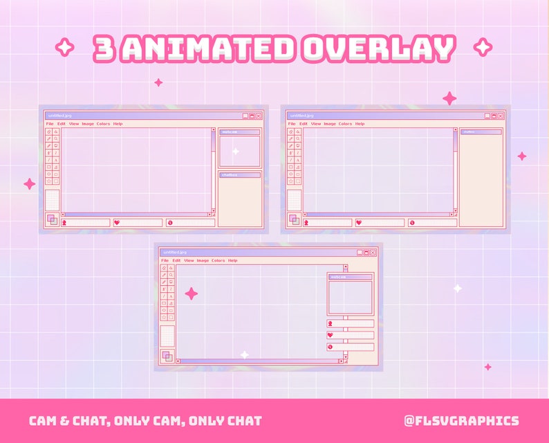 Animated Canva Twitch Overlay Template MS Paint Overlay Etsy Canada