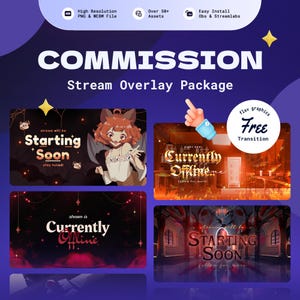 Custom Stream Overlay Package | Twitch Overlay | Animated Bundle Alert | Cute Kawaii Commission | Vtuber Assets | Streaming | Pastel Design