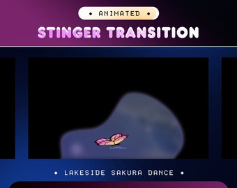 Stinger Transition | Lakeside Sakura Dance | Scene Switch Animation | Twitch Kick YouTube OBS VTuber Digital