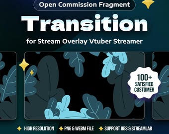 Transición Stinger para Twitch / Superposición de transmisión de transición / Superposición de transmisión / Transición personalizada simple / Transiciones suaves / Color pastel