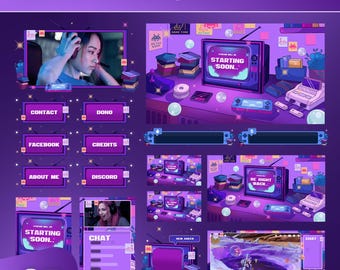 Superposición animada de transmisión de arcade retro: Game Loom para TikTok, Twitch, YouTube y OBS/Streamlabs
