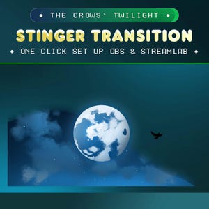 The Crows Twilight Stinger Transition for Twitch, Kick and Youtube/Stream Overlay Mystic/Forest/Dark Vibes/Halloween Theme/Scary Forest