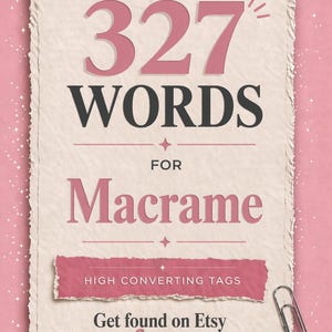 Keywords for macrame makers, Etsy listing keyword pack, handmade store SEO helper, Pinterest strategy
