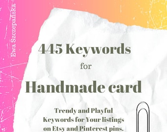 Palabras clave para tarjetas hechas a mano, ayuda de SEO para tiendas de creación de tarjetas, palabras de etiquetas de título, bestseller de listas de Etsy, estrategia de Pinterest, tácticas de blog