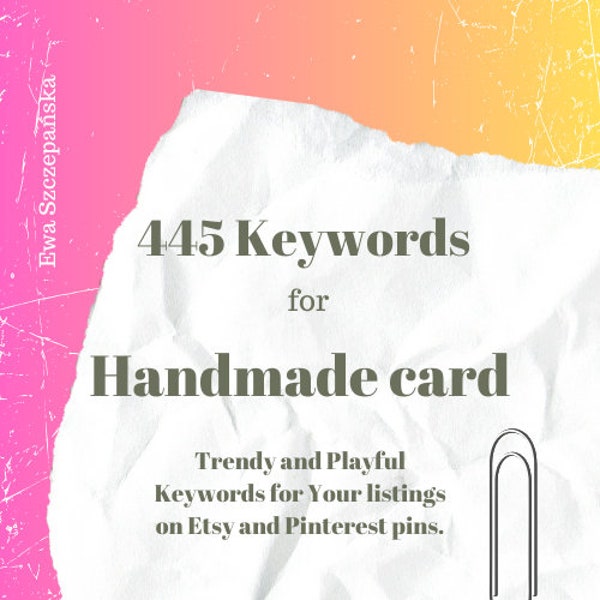 Keywords for handmade cards, cardmaking shop seo helper, title tags words, Etsy listing bestseller, Pinterest strategy, blog tactics