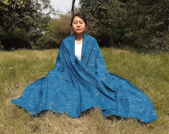 Handwoven Himalayan Yak Wool Blanket,Yak Meditation Shawl,Tibetan Yak Wool,Himalayan Yak Wrap,Yak Wool Wrap, UnisexYak Scarf,yak wool shawl