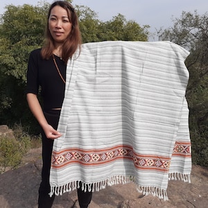 Handwoven Stole, Ethnic Wrap,,Kullu Shawl, Himalayan Stole image 4