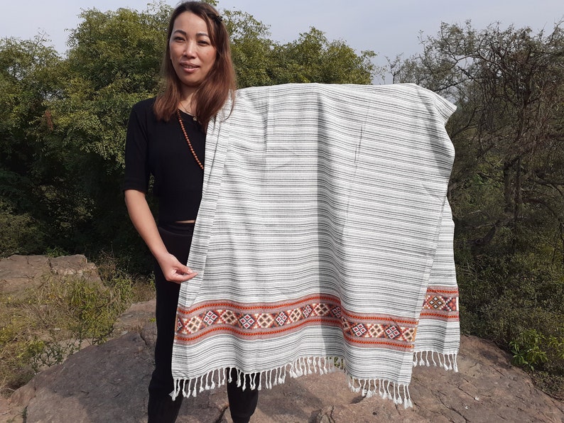 Handwoven Stole, Ethnic Wrap,,Kullu Shawl, Himalayan Stole image 4