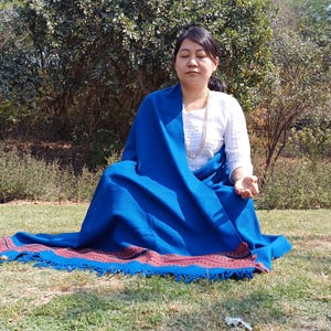 Handwoven Himalayan Yak Wool Blanket,Yak Meditation Shawl,Tibetan Yak Wool, Tibetan Blanket,Himalayan Yak Wrap,yak wool shawl