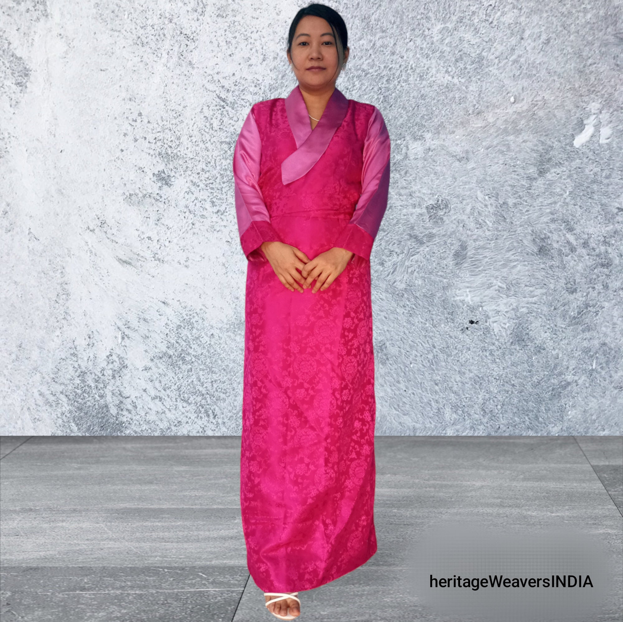 Purple Color Tibetan Traditional Dress,tibetan Chuba With Attached
