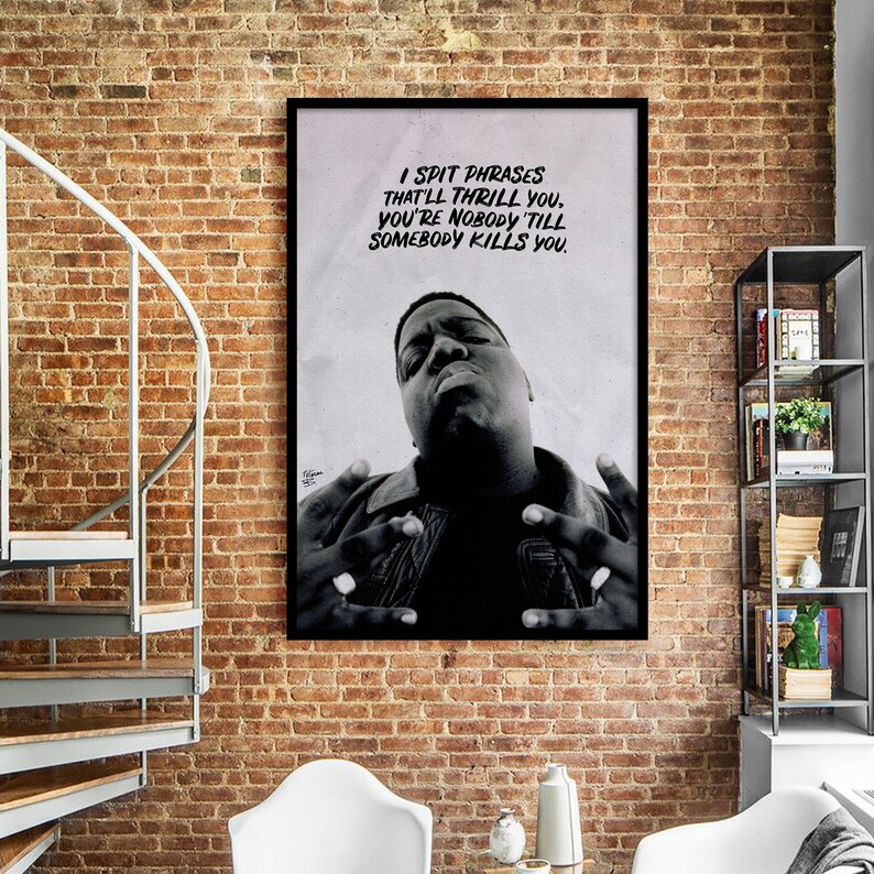 The Notorious BIG Printable Poster You're Nobody Biggie Etsy