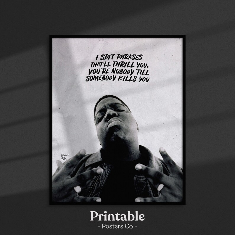 The Notorious BIG Printable Poster You're Nobody Biggie Etsy Ireland