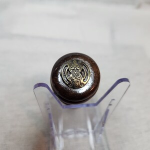 Add a Touch of Elegance Dark Walnut Custom Wine Bottle Stopper with Medallion Topper