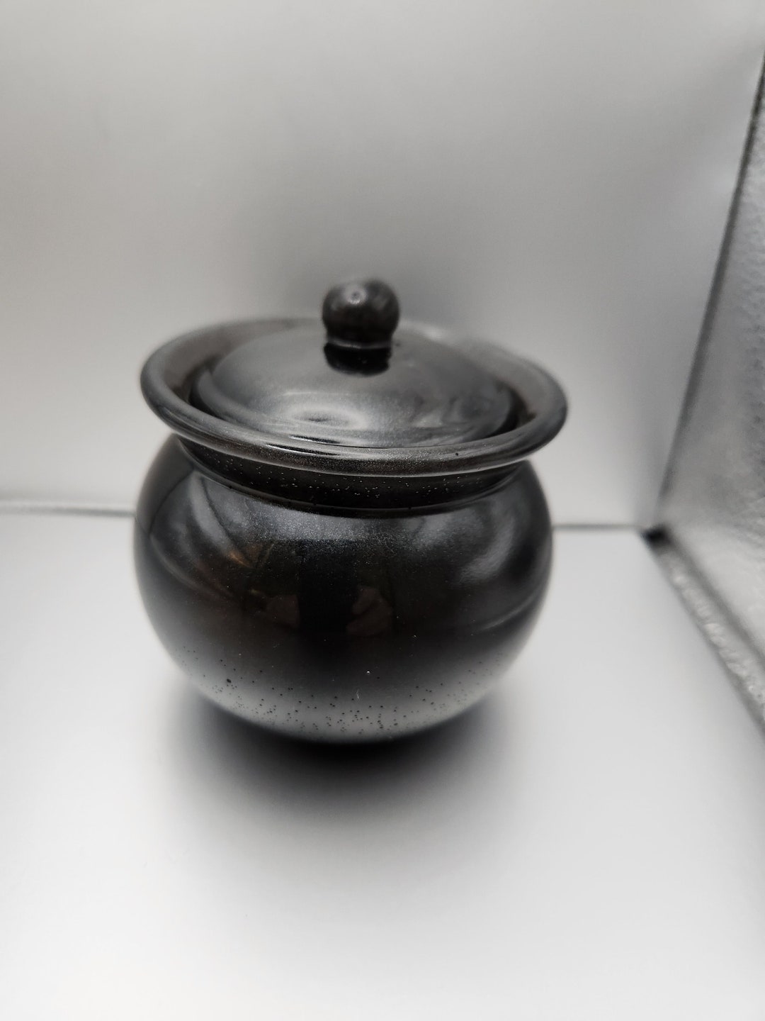 Midnight Elegance Haunted Black Candy Dish With Black Lid Etsy
