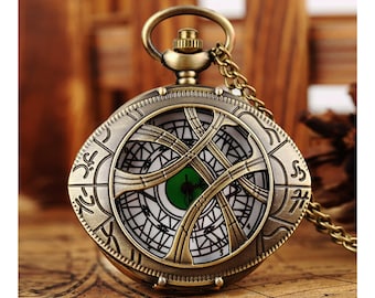 Doctor Strange Eye of Agamotto Pocket Watch - Antique Pocket Watch - Free Shipping within the USA!