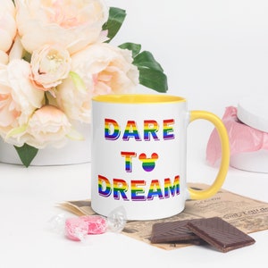 Dare to dream mug dream mug Disney vacation mug gift for her gift for him mug for Disney lover gift cute disney fan love to dream mug