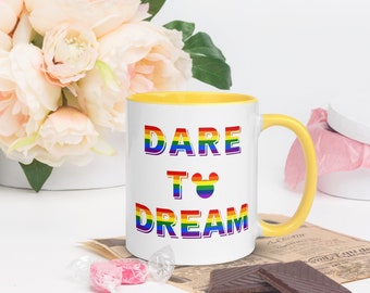 Dare to dream mug dream mug Disney vacation mug gift for her gift for him mug for Disney lover gift cute disney fan love to dream mug