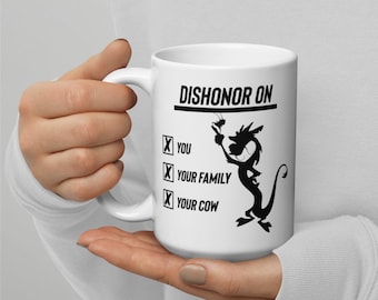 Mushu mug Mulan movie mug Disney vacation mug gift for her gift for him mug for Disney lover gift cute disney fan mulan lover mushu