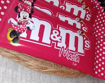 Emballage de confiserie - Dragibus - M&ms - bonbons - Kinder - thème personnalisable - divers- Minnie