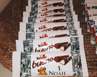 Confectionery packaging - Kinder - Bueno- personalized - Sweets - Straws - Cups - Confetti - Caprisun - sodas -JUNGLE-SAVANNAH
