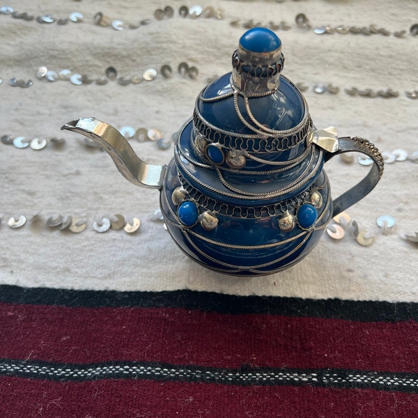 Tetera de cerámica hecha a mano Decoración artesanal marroquí