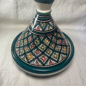 Moroccan handmade ceramic tagine serving table