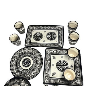Moroccan ceramic breakfast / lunch serving set teapot, juice set&tagine serving set with plate