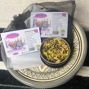 Amazighrose Organic  blend with green & black Jasmin tea - 50-gram Premium Organic Tea Blend