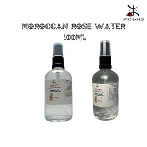 Amazighrose Moroccan Rosewater 100ML Spray, Organic Skincare, Natural Rose Water, Facial Mist, Beauty Routine