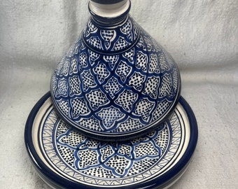 Table de service à tajine marocaine en céramique faite main