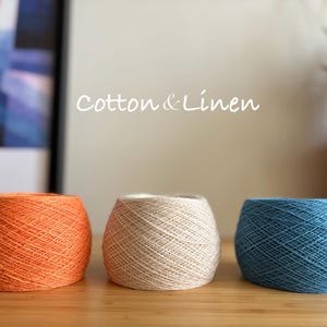 Cotton & Linen Blend Yarn | Weight Options | 50 Gram (1.75 ounces) Skeins | Natural Yarn