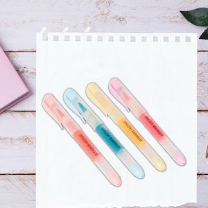 Watercolor Brush Pens, Brush Markers Set, Brush Markers, Set of 4, Brush Highlighter, Pastel Brush Pens, Pastel Brush Markers, Brush Pencil