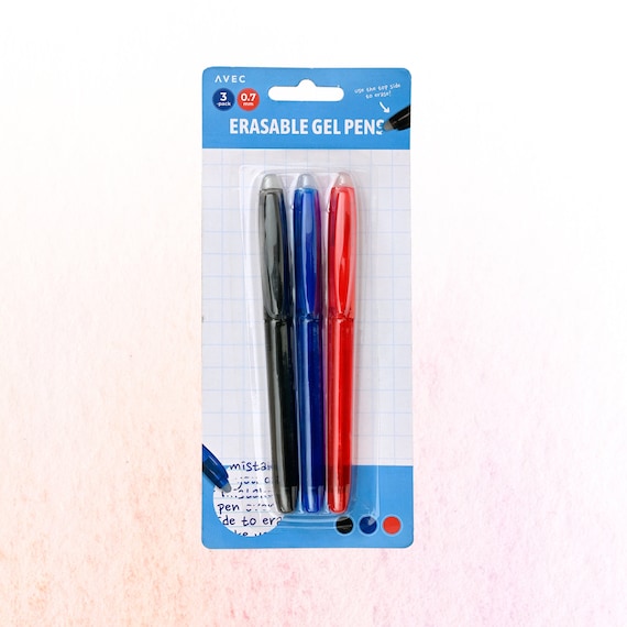 Erasable Gel Pens, Gel Pens Set, 3 Pieces, Blue Gel Pen, Red Gel Pen, Black  Gel Pen, Gel Pens Coloring, Erasable Pens, Erasable Ink Pens 