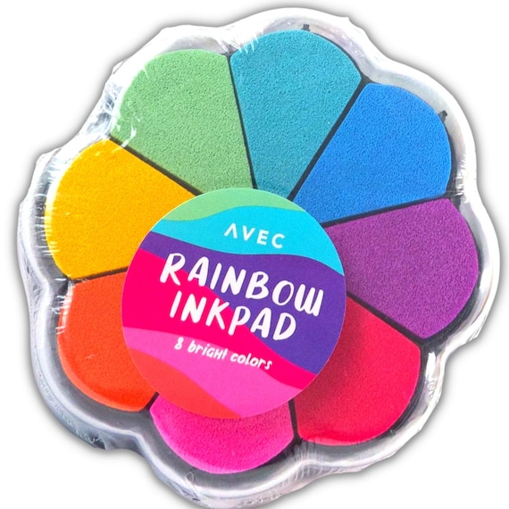 1Pc rainbow ink pad Ink Stamping Toy Craft Stamp Pads Ink Stamp Pad
