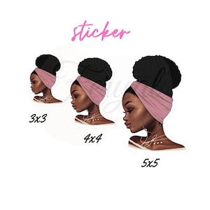 Black Girl Planner Stickers, Afro Stickers, Black Girl Stickers, BLM Sticker, Melanin Poppin, Black Melanin Art, Cool Laptop Stickers
