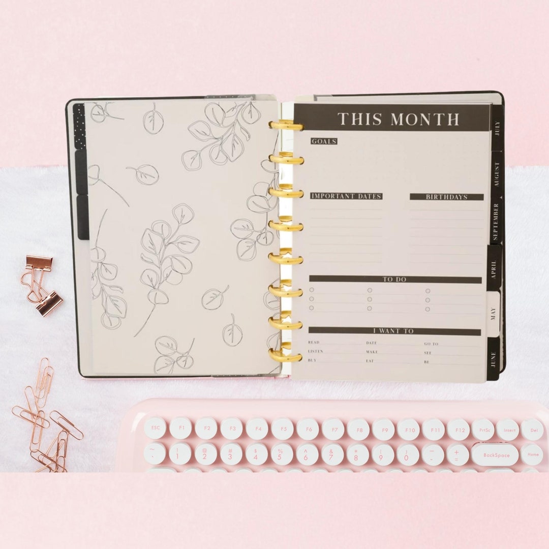 Hardcover Spiral Planner Hardbound Planner Detailed Planner Etsy