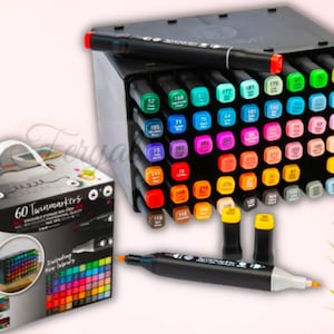 Letraset FlexMarker 12-piece Set of Alcohol-based Markers (Set 1