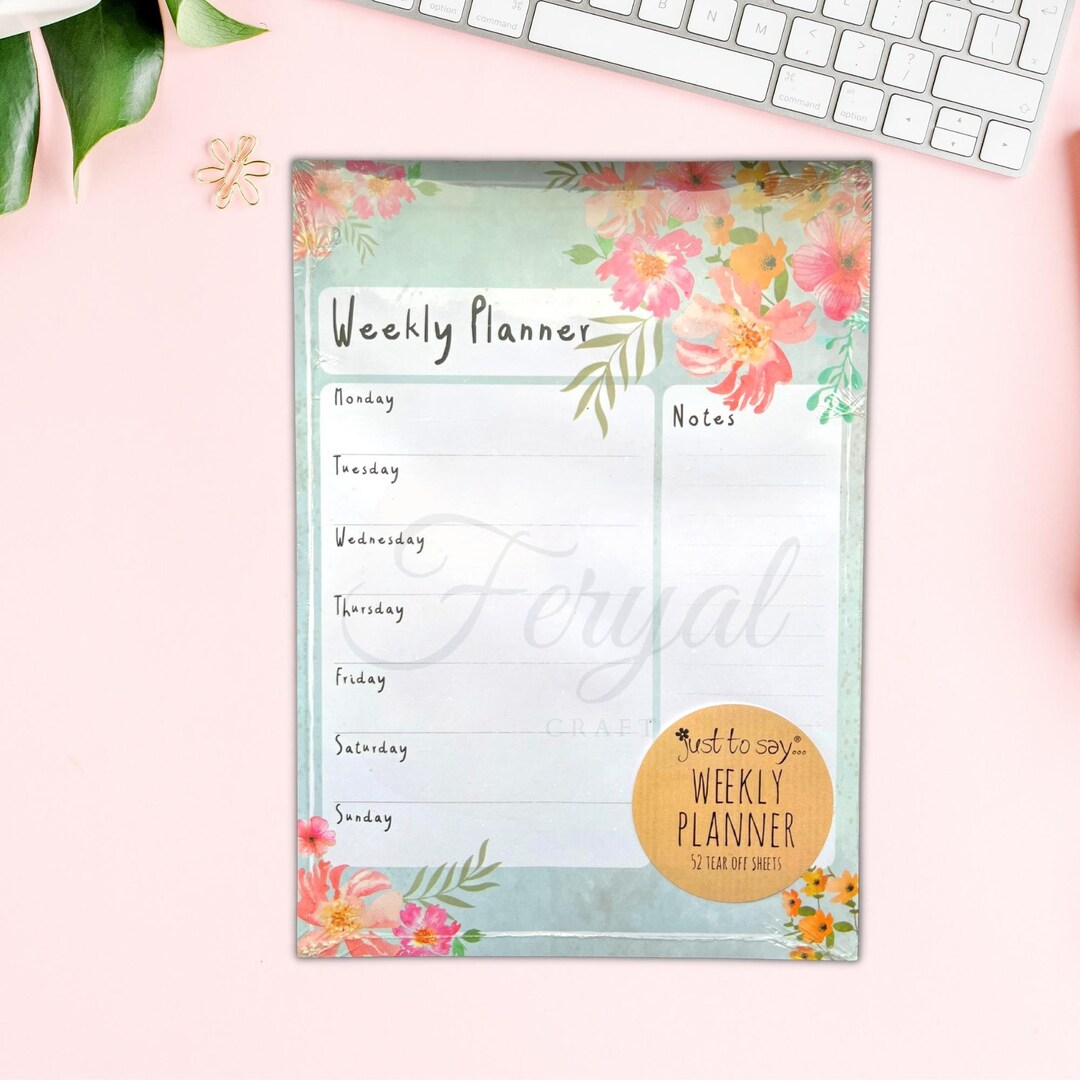 A4 Weekly Planner Pad, Weekly Desk Planner, Undated Planner, to Do List ...