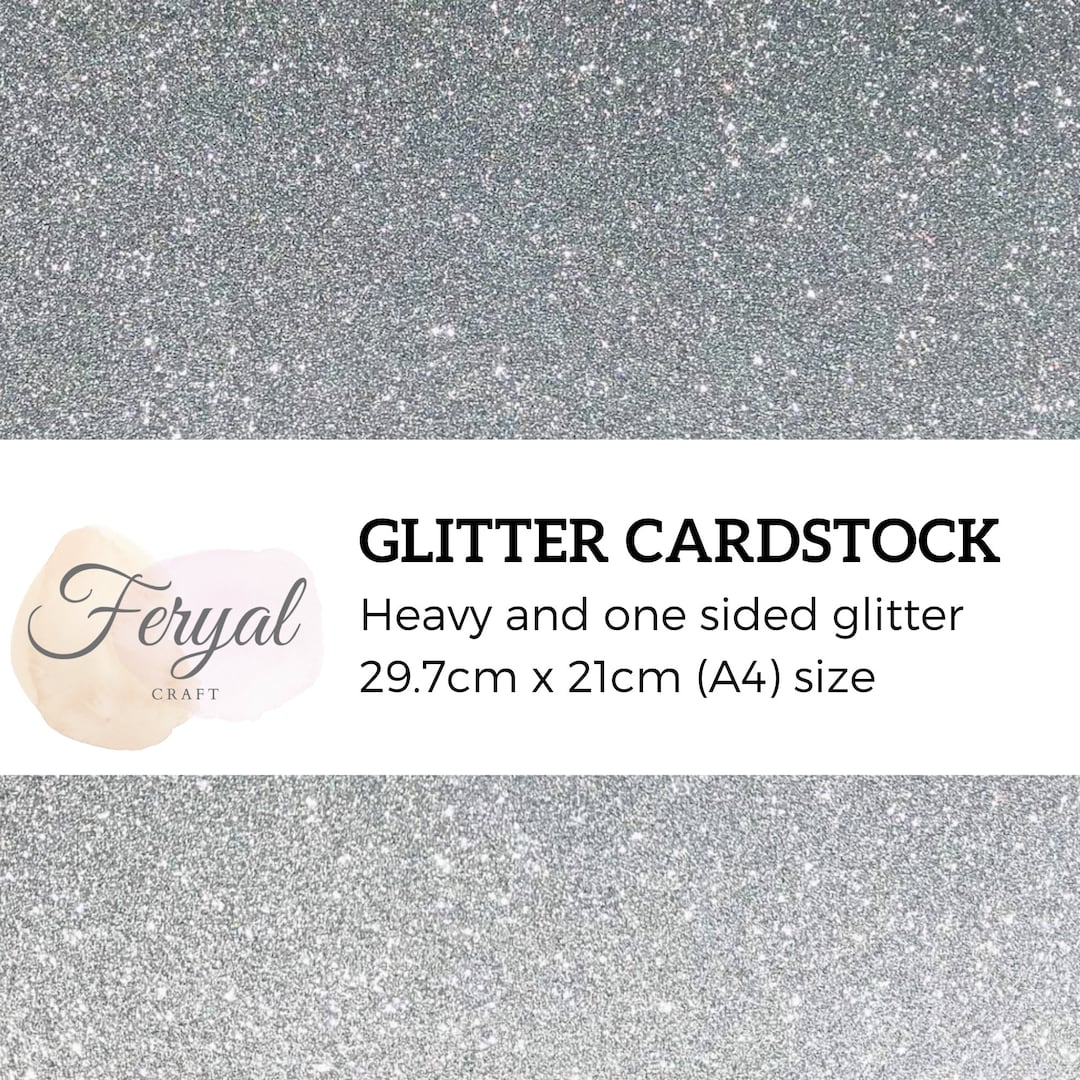 Glitter Cardstock, A4 Glitter Cardstock, Glitter Paper, Silver Glitter