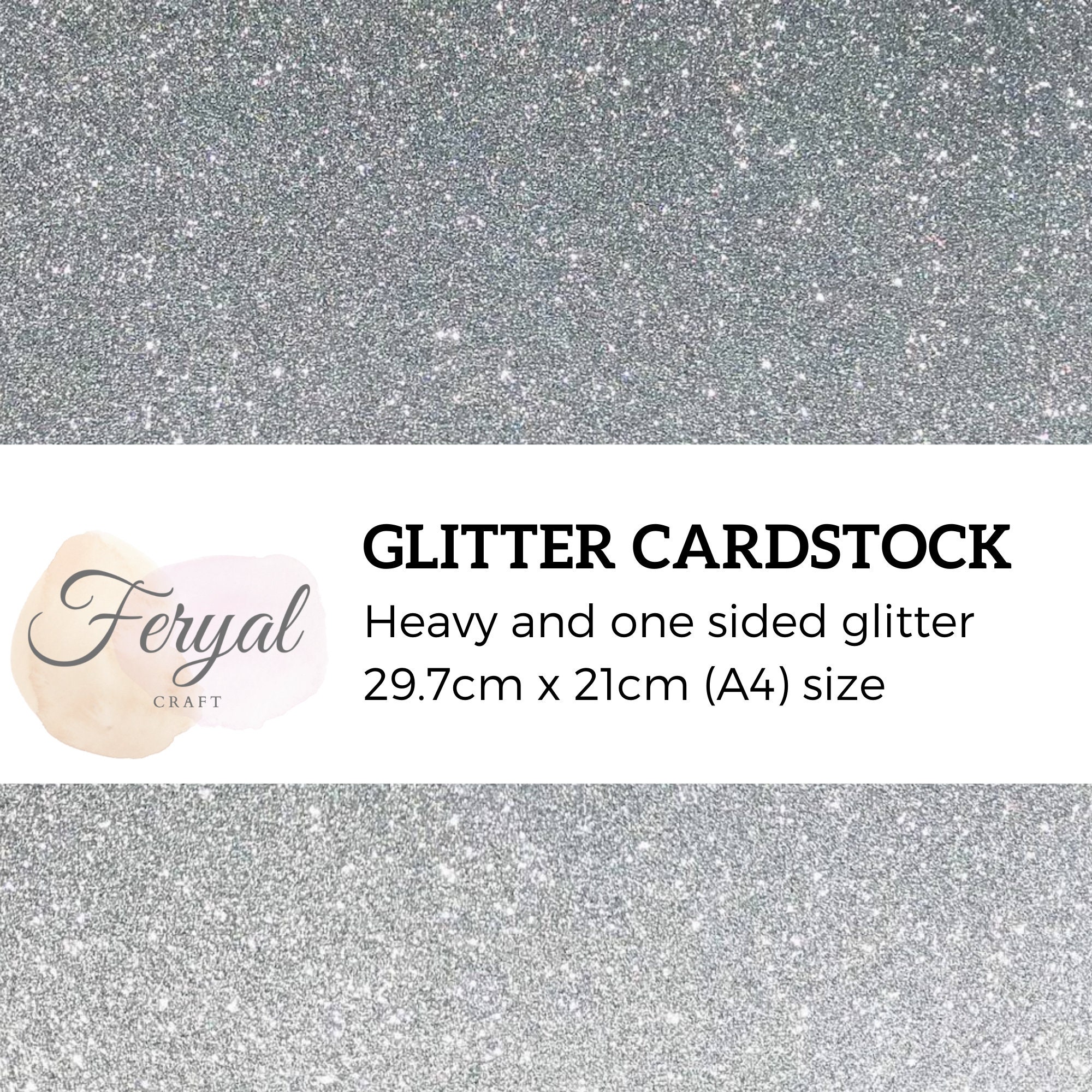 12x12 Black Glitter Cardstock, 300gsm Cardstock, Premium Glitter