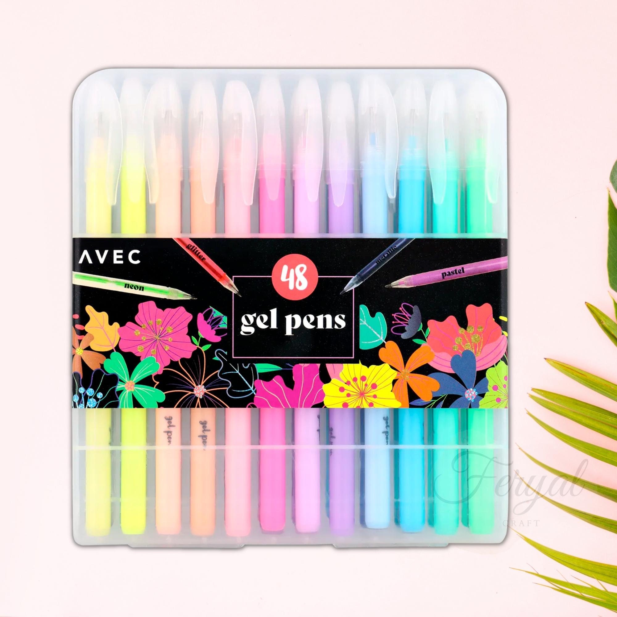 Gel Pens Set, 48 Pieces, Gel Pens Coloring, Metallic Gel Pens, Pastel Gel  Pens, Neon Gel Pens, Glitter Gel Pens, Gel Pens, Gel Pens Coloring 