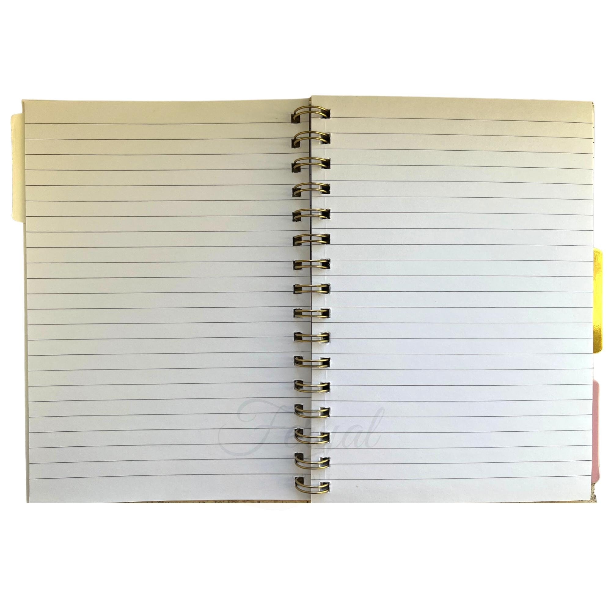 A5 Notebook, Notebook With Section Tabs, Notebook Thin Cover, Design ...