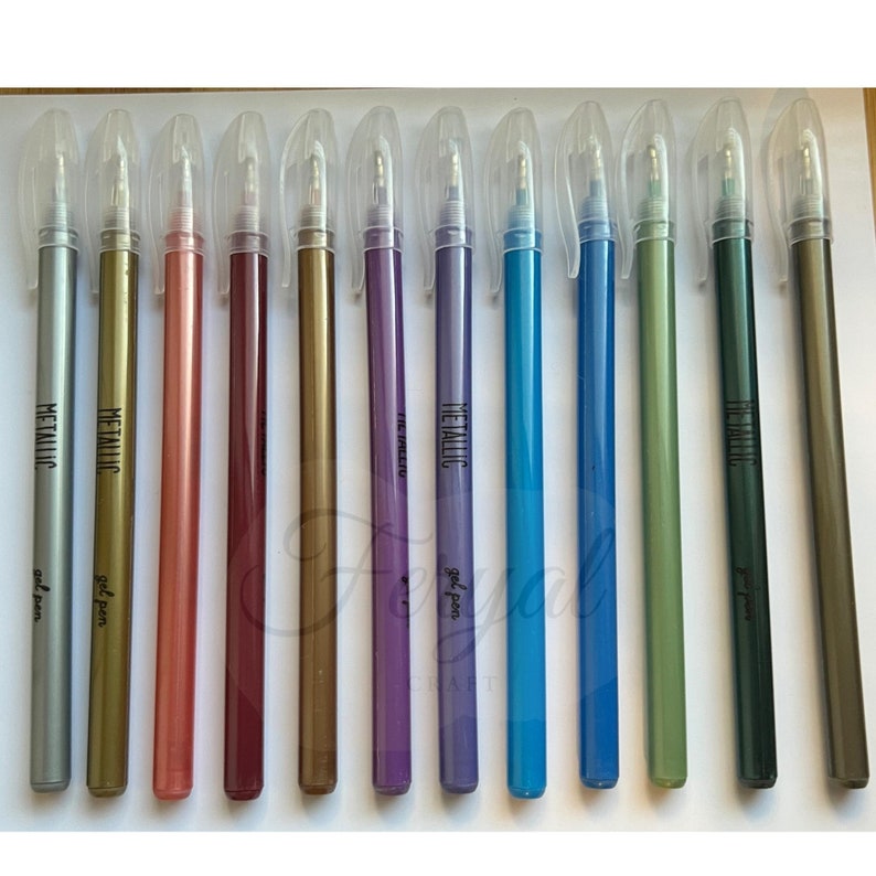 Gel Pens Set 48 Pieces Gel Pens Coloring Metallic Gel Pens Etsy